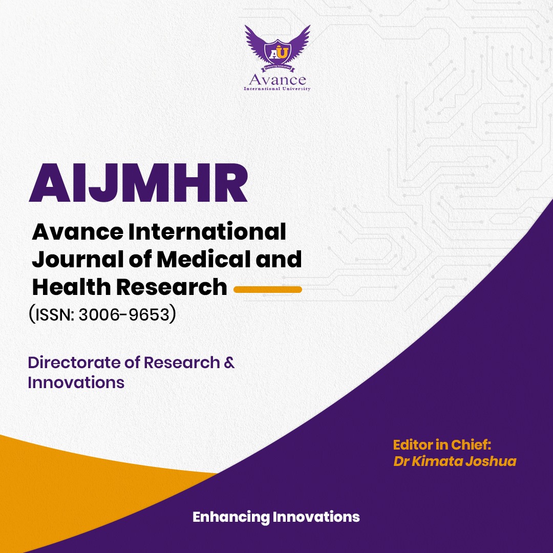 Avance International Journal of Medical and Health Research